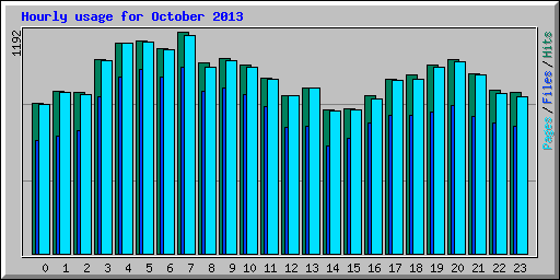 Hourly usage for October 2013
