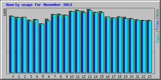 Hourly usage for November 2013