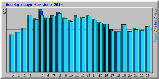 Hourly usage for June 2014