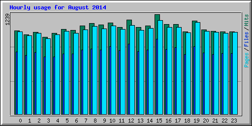 Hourly usage for August 2014