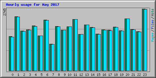 Hourly usage for May 2017