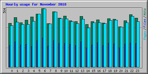Hourly usage for November 2018