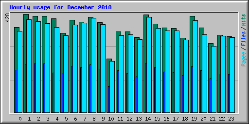 Hourly usage for December 2018