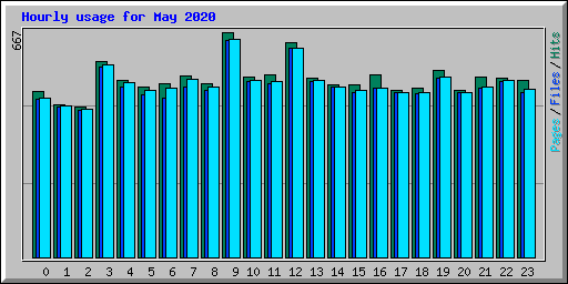 Hourly usage for May 2020
