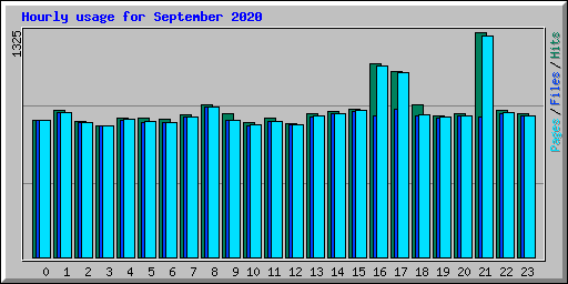 Hourly usage for September 2020