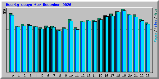 Hourly usage for December 2020