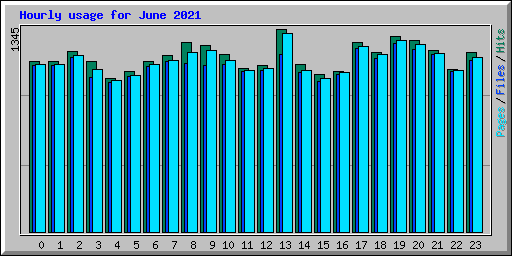 Hourly usage for June 2021